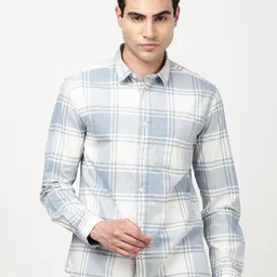 Indian Terrain Men Classic Slim Fit Tartan Checks Checked Casual Shirt-picture-10