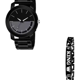 THE SHOPOHOLIC Men Analogue Watch METAL-BLACK-001-KING-picture-39