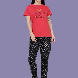 Kryptic Women Printed Pure Cotton Night Suit-picture-23