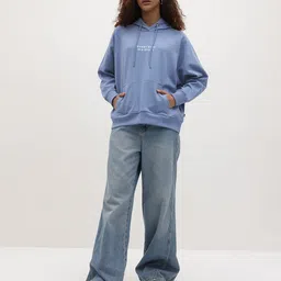 The Roadster Life Co. Printed Hooded Oversized Sweatshirt image 5