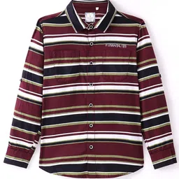 Infinity Boys Multi Stripes Opaque Striped Casual Shirt image 2