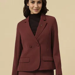 allen solly woman Allen Solly Notched Lapel Double-Breasted Blazer-picture-26