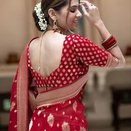 BerMondsey Woven Design Zari Banarasi Saree image 5