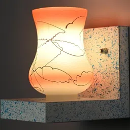 SOMIL Orange Glass Cylinder Printed Wall Lamps-picture-52