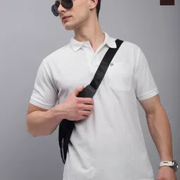 LUX PARKER Men Pack of 2 Solid Polo Collar Cotton T-shirts-picture-20