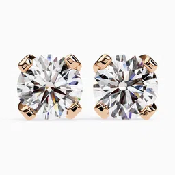 VALANOVA BIS Hallmark 18KT Rose Gold Diamond Studded Earrings- 1.87 gm-picture-21