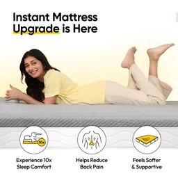 FRIDO Grey & White Quilted Dual Comfort Queen Mattress Topper image 4