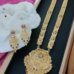 niva fashion Gold-Plated Brass Necklace & Earrings-picture-20