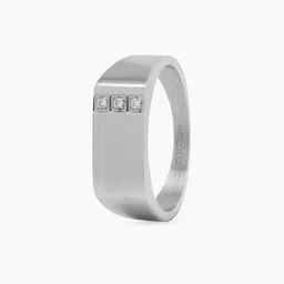 SWASHAA Men Zayen Diamond Signet Ring-picture-29