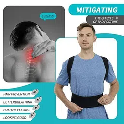 heareal health care Premium Posture Corrector Belt For Back & Abdominal Pain Back Support Posture Corrector image 2