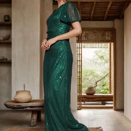 BAESD Embellished Net Maxi Dress image 3