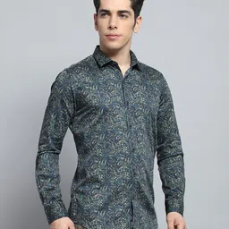 Monte Carlo Men Floral Opaque Printed Casual Shirt image 3