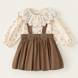 LULU & SKY Printed Top With Dungarees-picture-43