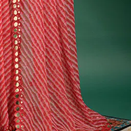 Mitera Leheriya Poly Chiffon Saree image 4