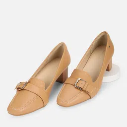 Allen Solly Woman PU Block Pumps with Buckles-image-11