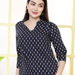 KALAMIR Women Mandarin Collar Cotton Top-image-70