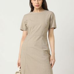 Van Heusen Woman Checked Formal Sheath Dress-picture-31