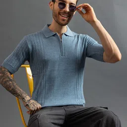 The Roadster Lifestyle Co.Men Polo Collar Pure Cotton T-Shirt image 1
