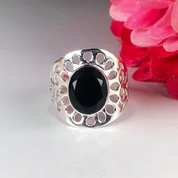 Zhupuk Silver-Plated Spinel Stone-Studded Finger Ring image 2
