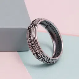 LeCalla 925 Sterling Silver Silver-Plated Stone-Studded Finger Ring-picture-43