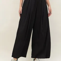 Styli Women High-Rise Flared Wide Leg Trousers-picture-15