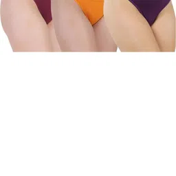 ORLIZEA Pack of 3 Women Low-Rise Cotton Blend Hipster Briefs image 2