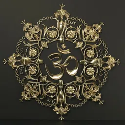 Exotic India Brass Om AUM Wall Hanging-picture-24