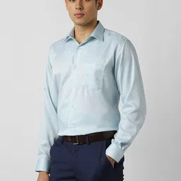 Van Heusen Regular Fit Textured Pure Cotton Formal Shirt image 4