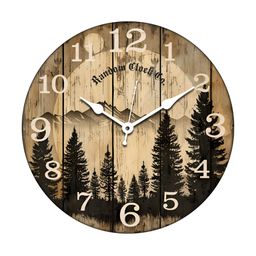 RANDOM Brown Printed Wooden Contemporary Wall Clock-picture-41
