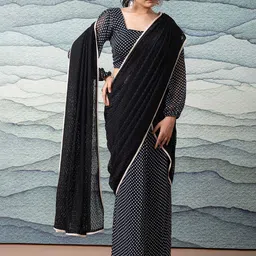 RACHNA Polka Dot Embroidered Ready to Wear Saree-picture-45