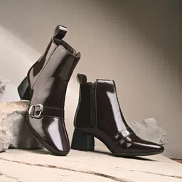 DressBerry Women Ankle Pointed Shape Boots-picture-22