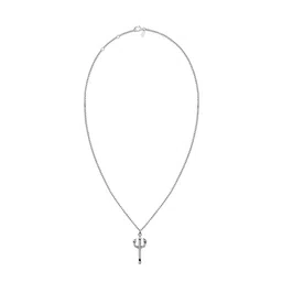 GIVA 925 Silver Rhodium-Plated Contemporary Oxidised Pendant with Chain image 5