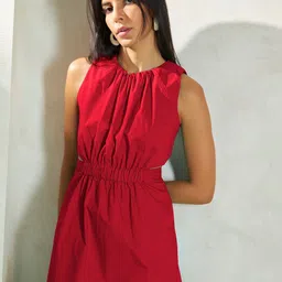 Virgio Women Fit & Flare Midi Dress-image-99