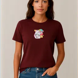 Anikmart Women Printed Pure Cotton T-shirt-picture-13