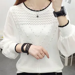 KPOP Women Embellished Regular Top image 3
