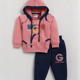 Mars Infiniti Kids Kids Printed Hooded Pure Cotton Sweatshirt & Joggers-image-37