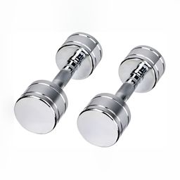 HackerX 2-Pcs Chrome Finish Steel Dumbbells - 2 kg Each-picture-17