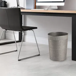 Kuber Industries Grey Checked Open Dustbins - 10L image 5