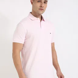 Tommy Hilfiger Men Solid Polo Collar Cotton T-shirt image 2