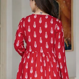 BAESD Print Ethnic Cotton Empire Top image 5