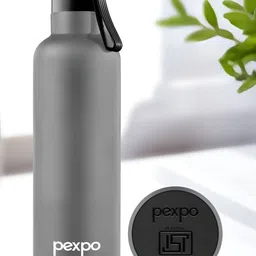 Pexpo Grey & White Brand Logo Printed Stainless Steel Water Bottle-750ml-image-11