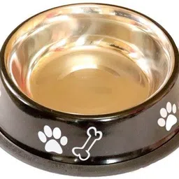 furryangels Dog bowl medium 700 ml ROUND Steel Pet Bowl-picture-13