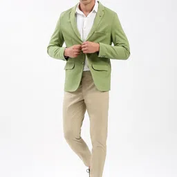 SHOWOFFFF Slim Fit Notched Lapel Collar Single-Breasted Blazer image 5