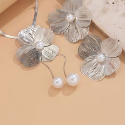 LULU & SKY Silver-Plated Beaded Floral Jewellery Set-picture-19