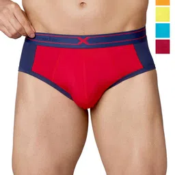 FRENCHIE Pack Of 2 Low-Rise Stretchable Basic Briefs - FR-MI-BF-GROVE-1X5-PO2-CBBLU-S-image-50
