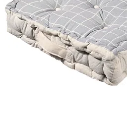 Kuber Industries Grey 2 Pieces Checked Cotton Chair Pads image 5