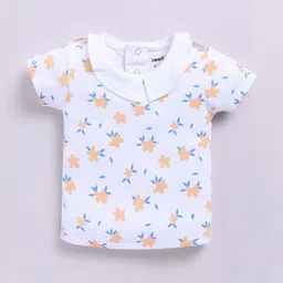 Smart Baby Girls Printed Pure Cotton Dungarees With T-Shirt image 2