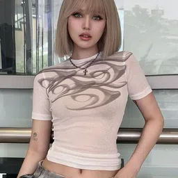 LULU & SKY Women Abstract Printed Fitted Crop Top-picture-36