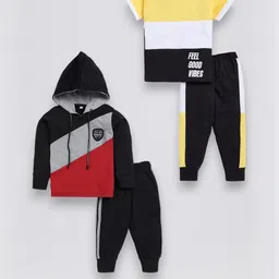 carrydreams Boys Pack Of 2 Pure Cotton T-Shirt & Pant Clothing Set-image-66