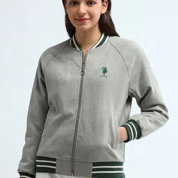 U.S. Polo Assn. Women Women Bomber with Embroidered Jacket-picture-23